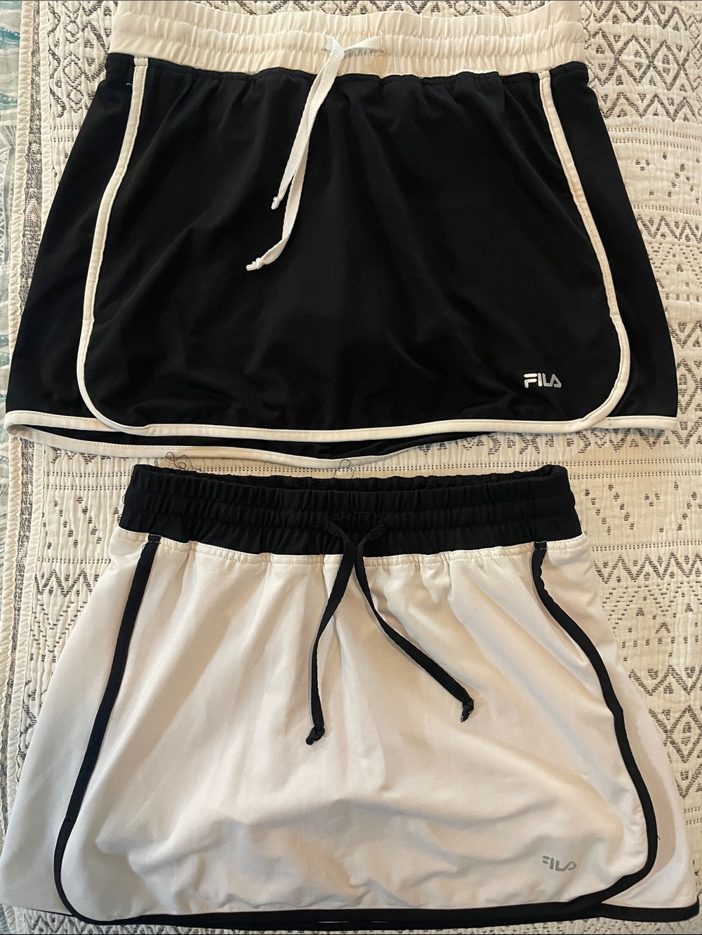 Fila Black and White Athletic Skort Duo